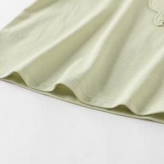 Dave&Bella Toddler Girls Summer Grey Purple/Green Sleeveless Versatile T-shirts