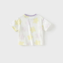 Dave&Bella Toddler Boys Summer Light Purple/Blue Stylish Breathable T-shirt Tops