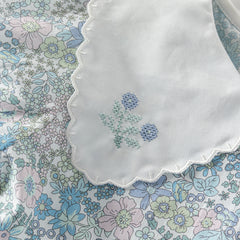 Dave&Bella Girls Summer Blue Floral Print Bubble Sleeve Dress