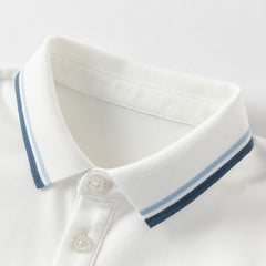 Dave&Bella Kids Boys Summer Leisure Blue Antimicrobial Coolness Polos Short Pant Sets