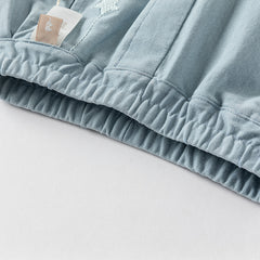 Dave&Bella Toddler Boys Summer Daily Denim Blue Versatile Loose Pants