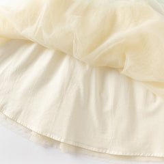 Dave&Bella Kids Girls Summer Classic Lotus Embroidered Chinese-style Mesh Dress