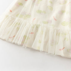 Dave&Bella Toddler Girls Summer Green Floral Print Chinese-style Casual Party Mesh Dress