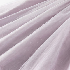 Dave&Bella Kids Girls Summer Pretty Sleeveless Grey Purple Flower Mesh Dress (wallet bag)