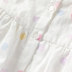 Dave&Bella Girls Summer Cotton Colored Dots Sleeveless Dress