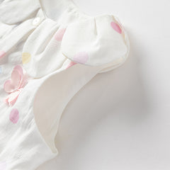 Dave&Bella Girls Summer Cotton Colored Dots Sleeveless Dress