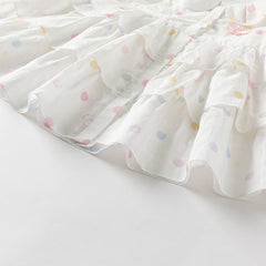 Dave&Bella Girls Summer Cotton Colored Dots Sleeveless Dress