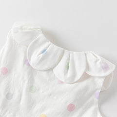 Dave&Bella Girls Summer Cotton Colored Dots Sleeveless Dress