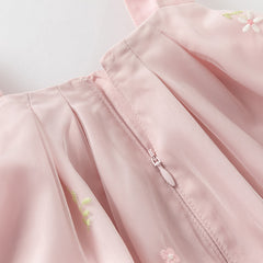 Dave&Bella Girls Summer Pink Tulle Mesh Sleeveless Princess Jellyfish Style Dress