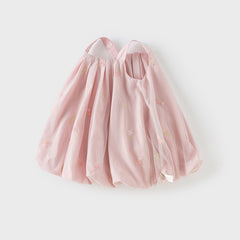 Dave&Bella Girls Summer Pink Tulle Mesh Sleeveless Princess Jellyfish Style Dress