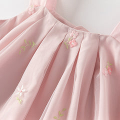 Dave&Bella Girls Summer Pink Tulle Mesh Sleeveless Princess Jellyfish Style Dress