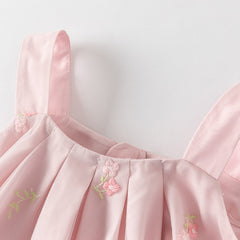 Dave&Bella Girls Summer Pink Tulle Mesh Sleeveless Princess Jellyfish Style Dress