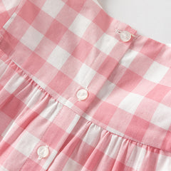 Dave&Bella Toddler Girls Summer Pink White Plaid Top Shorts Sets