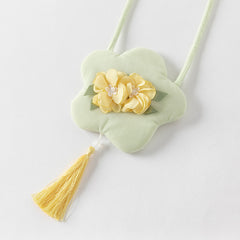 Dave&Bella Toddler Girls Summer Green Mesh Elegance Princess Dress (wallet bag)