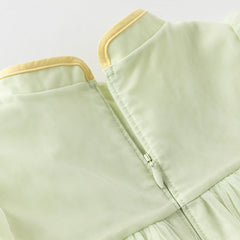 Dave&Bella Toddler Girls Summer Green Mesh Elegance Princess Dress (wallet bag)