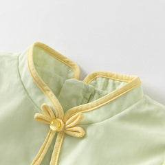 Dave&Bella Toddler Girls Summer Green Mesh Elegance Princess Dress (wallet bag)