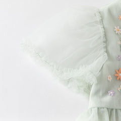 Dave&Bella Girls Summer Green Mesh Princess Dress
