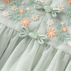 Dave&Bella Girls Summer Green Mesh Princess Dress