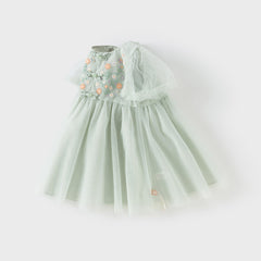 Dave&Bella Girls Summer Green Mesh Princess Dress