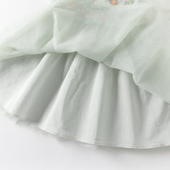Dave&Bella Girls Summer Green Mesh Princess Dress