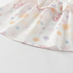 Dave&Bella Toddler Girls Summer Adorable Cotton Floral Halter Top Short Pant Sets