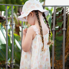 Dave&Bella Girls Summer Cotton Cute Floral Print Halter Dress