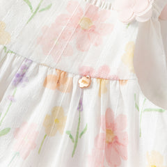 Dave&Bella Girls Summer Cotton Cute Floral Print Halter Dress