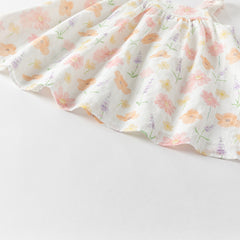 Dave&Bella Girls Summer Cotton Cute Floral Print Halter Dress