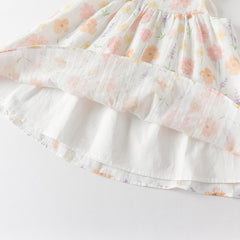 Dave&Bella Girls Summer Cotton Cute Floral Print Halter Dress