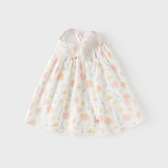 Dave&Bella Girls Summer Cotton Cute Floral Print Halter Dress