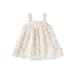Dave&Bella Toddler Girls Summer Cotton Cute Floral Print Halter Dress