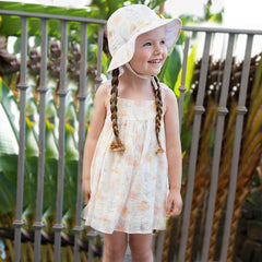 Dave&Bella Girls Summer Cotton Cute Floral Print Halter Dress