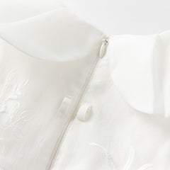 Dave&Bella Girls Summer Fantasy Mesh White Dress