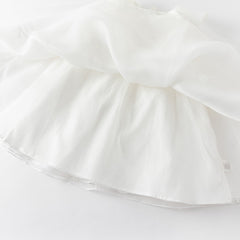 Dave&Bella Girls Summer Fantasy Mesh White Dress