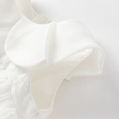 Dave&Bella Girls Summer Fantasy Mesh White Dress