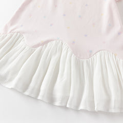 Dave&Bella Girls Summer Leisure Pink Classic Outdoor A-line Dress(wallet bag)