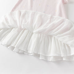 Dave&Bella Girls Summer Leisure Pink Classic Outdoor A-line Dress(wallet bag)