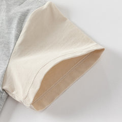 Dave&Bella Kids Boys Summer Grey/White Breathable Cotton Short-sleeved T-shirt Tops