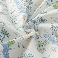 Dave&Bella Toddler Boys Summer Cotton Light Blue T-shirt Short Pant Sets