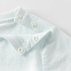 Dave&Bella Toddler Boys Summer Cotton Light Blue T-shirt Short Pant Sets