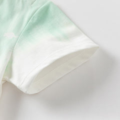 Dave&Bella Toddler Boys Summer Casual Green T-shirt Pant Sets