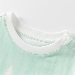 Dave&Bella Toddler Boys Summer Casual Green T-shirt Pant Sets