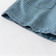 Dave&Bella Toddler Boys Summer Blue White Striped T-Shirt Short Sets