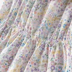 Dave&Bella Girls Summer Purple Floral Print Sweet Halter Dress