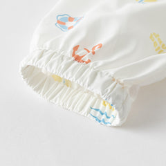 Dave&Bella Toddler Boys Summer Sea World Print White Outwear Sunscreen Jackets