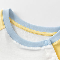 Dave&Bella Toddler Boys Summer Versatile White Soft Cotton T-shirt Tops