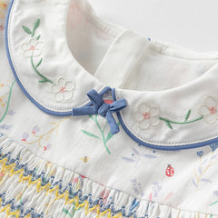 Dave&Bella Girls Summer Floral Print Cotton Dress