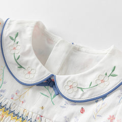 Dave&Bella Girls Summer Floral Print Cotton Dress