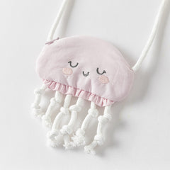 Dave&Bella Girls Summer Cotton Blue White Striped Cute Sleeveless Dress (wallet bag)