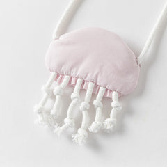 Dave&Bella Girls Summer Cotton Blue White Striped Cute Sleeveless Dress (wallet bag)